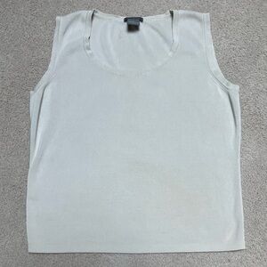 Ann Taylor Cream Sleeveless Tank Top